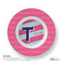 Double Initial Stripes Blue Kids Bowl