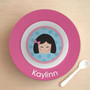 Just Like Me Girl Light Blue Kids Bowl