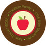 Playful apples label