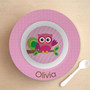 Pink Owl Be Yours Kids Bowl