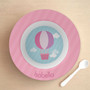 Pink Hot Air Balloon Kids Bowl