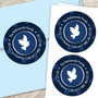 Modern peace dove label