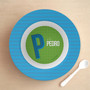 Double Initial Green Kids Bowl