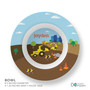 Construction Site Personalized Boys Bowl