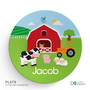 A Day In The Farm Personalized Boys Bowl