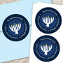 Mod white menorah blue label