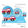 Cool Firetruck Personalized Boys Bowl