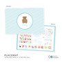 Cute Blue Teddy Bear Kids Bowl