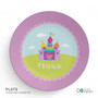 Pretty Heart Castle Custom Plate for Girls