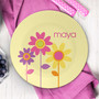 Three Spring Blooms Personalized Plates For Kids