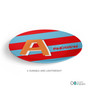 Brilliant Initial Red Kids Plate