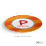 Fun Initials Orange Kids Plate