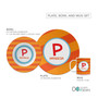 Fun Initials Orange Kids Plate