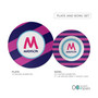 Fun Initials Magenta Kids Plate