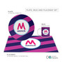 Fun Initials Magenta Kids Plate