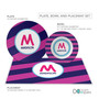 Fun Initials Magenta Kids Plate