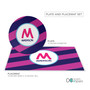 Fun Initials Magenta Kids Plate
