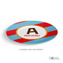 Fun Initials Red Kids Plate