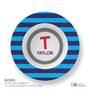 Fun Initials Blue Kids Plate