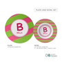 Fun Initials Pink Kids Plate
