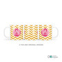 Chevron Mustard and Pink Kids Plate