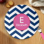 Chevron Blue and Pink Kids Plate