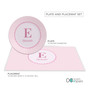 A Shiny Pink Letter Kids Plate