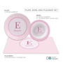 A Shiny Pink Letter Kids Plate
