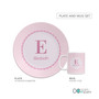 A Shiny Pink Letter Kids Plate