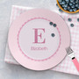 A Shiny Pink Letter Kids Plate