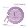 A Shiny Purple Letter Kids Plate