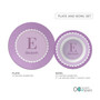 A Shiny Purple Letter Kids Plate