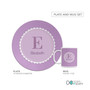 A Shiny Purple Letter Kids Plate