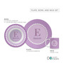 A Shiny Purple Letter Kids Plate