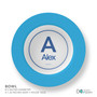 A Linen Blue Letter Kids Plate