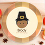 Cute Pilgrim Boy Kids Plate