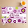 Circles and Circles Purple Kids Placemat