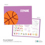 Basketball Fan Girl Circles Kids Placemat