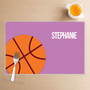 Basketball Fan Girl Circles Kids Placemat