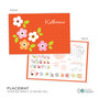 Preppy Flowers Orange Kids Placemat