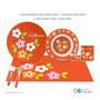 Preppy Flowers Orange Kids Placemat