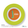 Double Initial Orange Kids Placemat