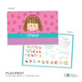 Just Like Me Girl Pink Kids Placemat