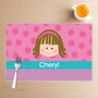 Just Like Me Girl Pink Kids Placemat
