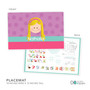 Just Like Me Girl Lavender Kids Placemat