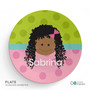 Just Like Me Girl Green Kids Placemat