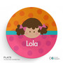 Just Like Me Girl Orange Kids Placemat