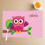 Pink Owl Be Yours Kids Placemat