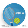 Tennis Fan Boy Blue Kids Placemat