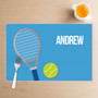 Tennis Fan Boy Blue Kids Placemat
